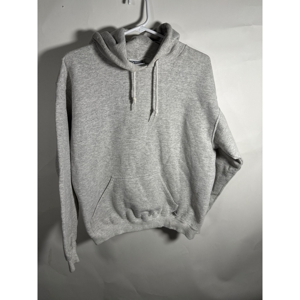 Discus Athletic Mens Medium Grey Hooded Pullover Sweatshirt Hoodie Pocket‎